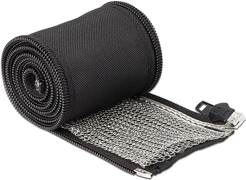 EMV Abschirmgeflechtschlauch mit Reißverschluss hitzebeständig 1 m x 16 mm schwarz