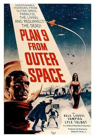 Plan 9 From Outer Space Vintage Sci-Fi Poster, mittelgroß, halbglänzend, ungerahmt