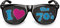 nepp ® Partybrille I Motiv I love 70er I Nerd schwarz I Lustige Festival/Karneval Sonnenbrille als Partyaccessoire I Funbrille für dein Party-Kostüm