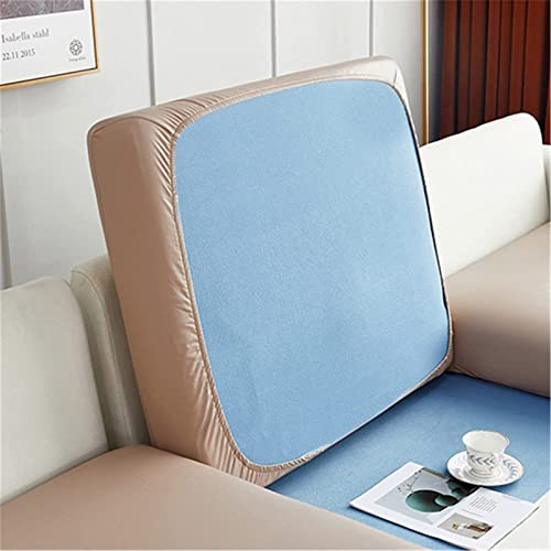 BXFUL Sofa Sitzkissenbezüge wasserdichte Leder Sofakissenbezüge Sofa Kissenbezüge Stretch Rückenlehnen Kissenbezug Couch Sofa Sitzbezug (Übergroßer 4-Sitzer,Khaki)