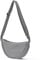 ANYWN Crossbody Bag Damen Halbmond Schultertasche, Hobo Casual Crossbody Bag, Einfarbige Tragbare Halbmond-Tasche Umhängetasche mit verstellbarer Schultergurt Grau
