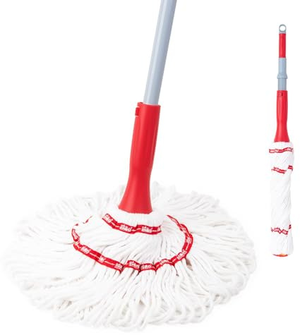LiAo A130106 Microfibre Mop with Telescopic Metal Handle 82-130 cm