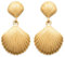 Les Trésors De Lily [R3934] - Boucles Plaqué Or 'Coquille Saint Jacques' doré - 18x10 mm