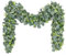 SOMYTING 2 Stück Künstliche Eukalyptus Girlanden blätter Girlande mit Grüne Blätter Weiße Blumen Girlande Künstliche Pflanze Hängepflanze für Hintergrund Hochzeit Dekoration Tischläufer Mittelstück