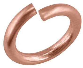 Solid 9ct Rose Gold 4mm Open Heavy Weight Jump Rings for Jewellery Making British Made Jewellery Findings Nickle Free