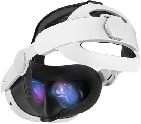 TiMOVO Head Strap for Oculus Meta Quest 3, Replacement Elite Strap for Quest 3 with Comfortable Head Cushion Pad & Enhanced Head Support, VR Meta Quest 3 Accessories Detachable Adjustable Strap, White