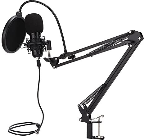 Micro avec Micro Cardioïde, Coque Métallique Réglable pour la Diffusion en Direct