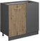 Vicco Armario de Esquina R-Line, Roble Artesanal/Antracita, 86 cm, ET Antracita