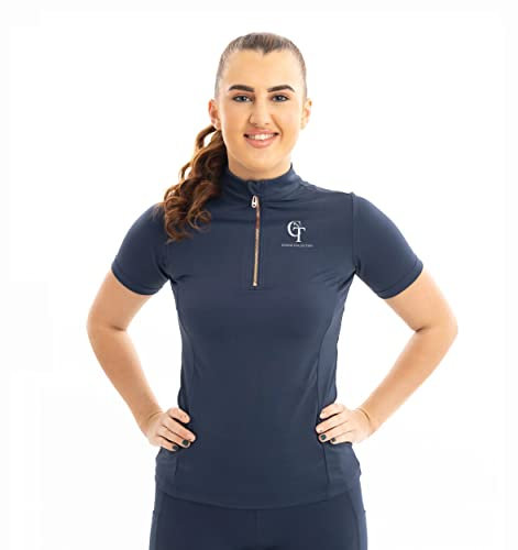 CT Equine Collection Horse Riding Base Layer Short Sleeve Diamond (UK, Alpha, S, Regular, Regular, Standard, Navy)