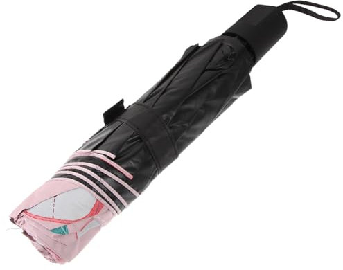TINEASUR Parapluie Pliable Anti-vent Et Anti-uv Parasol De Voyage Léger Avec Motif Fraise Pour La Pluie Soleil