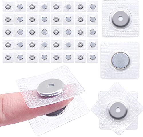 Jamsinmu Versteckter Magnete zum Einnähen Unsichtbare Magnetknöpfe Nähen in PVC Magnetverschlüss für Einnähen Stoff, Vorhang, Kleidung Handtaschen Silver-Y1520