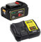 QUPERR 18V 6Ah High Capacity Compatible with Dewalt 18v Lithium-Ion XR Battery and a Charger DCB183 DCB184 DCB200,Suitable for Dewalt 18V Electric Cordless Tools