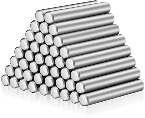44x Supporti per Ripiani Ø6x40mm Perno Cilindrico, Fissaggi per Ripiani di Mobili, Supporti in Vetro per Ripiani di Mobili,Perno reggimensola in acciaio inox 6 mm