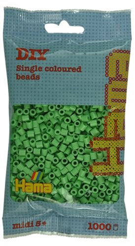 Hama Beads Bag | Approx. 1000 Midi Fuse Beads | Mosaic Decoration Arts & Craft for Creative Children Ages 5+ | Bright Green