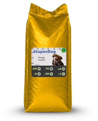 STUPENDOG Trockenfutter für Hunde Energy Power 20 kg, Hundeleckerli für aktive erwachsene Hunde - Futter für Hunde, Pferd