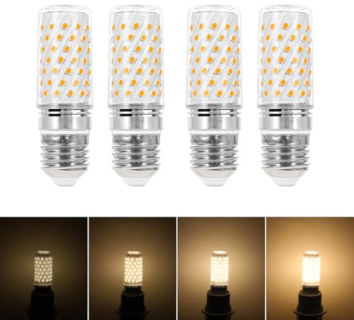 I-SHUNFA 7W Dimmbar E27 LED Mais Lampen, 3000 Kelvin Warmweiss Licht, ersetzt 70 Watt Halogenlampe, 1000Lm A60 Edison Maiskolben Birne E27 Energiesparlampe mit 360° Abstrahlwinkel（4 Stück）