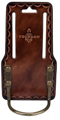 TOURBON Leather Hammer Holder Axe Garden Hand Tools Holster for Carpenters Builders Fits 3 Belt