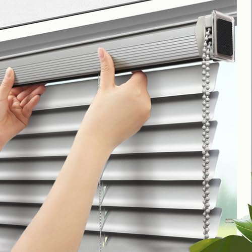 NIANXINN Aluminium-Jalousien für Innenbereich,Silber,Alu Jalousie Ohne Bohren,Lichtfilternd Sichtschutz Fenster Rollo,Verdunkelungsrollos,25mm Lamellen,Anpassbar,Breite x Höhe (135cm x 230cm)