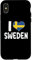 Ich liebe Sweden Pride Swedish Roots Hülle für iPhone X/XS