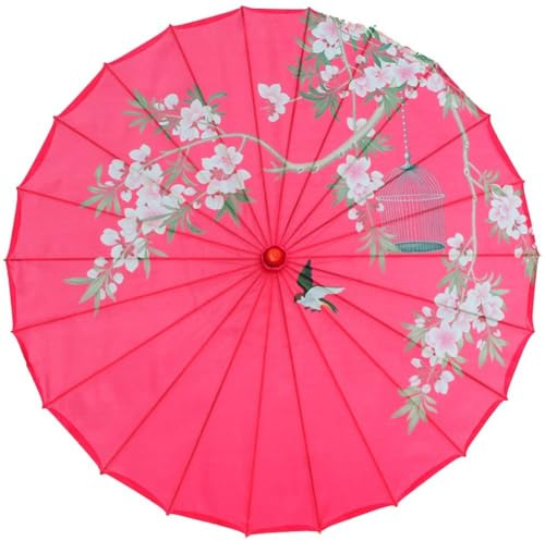 Fituenly Handgefertigter Geölter Sonnenschirm, 32 Zoll, Chinesische Kunst, Klassischer Tanzschirm, Japanischer Geisha-Schirm Aus Geöltem Papier Für Fotografie, Cosplay