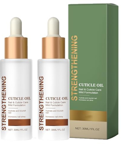Cuticle Oil for Nails, Nourishing Cuticle Oil, Fast Absorbing, Repair Moisturises, Strengthens & Prevents Hangnails, For Dry, Brittle & Rough Nails, Nutrition Oil, Everyday Nail Care. (2pcs)