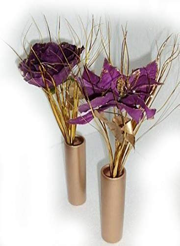 Deko Vase mit Blume 2er Set