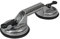 Faithfull FAISUCPAD2 Aluminium Double Pad Suction Lifter 120mm Pads Supports up to 130kg