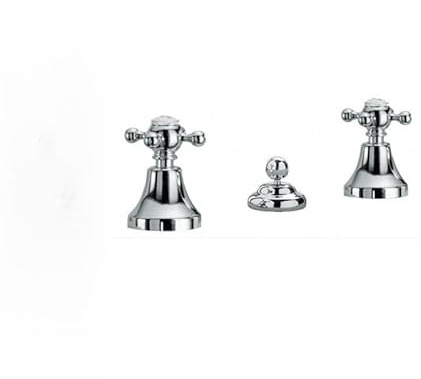 FIR Italia 22202151000 Gruppo Bidet 3 Fori Senza Bocca, Argento