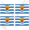 ZEELAND Provinz Flagge, Fahne Niederlande, Zeeland Niederländisch 50mm Auto & Motorrad Aufkleber, x4 Vinyl Stickers