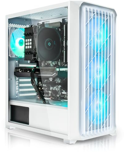 SYSTEMTREFF Gaming PC weiß AMD Ryzen 7 5800X 8x4.7GHz | Nvidia RTX 3060 12 GB DX12 | 1TB M.2 NVMe | 16GB DDR4 RAM | WLAN Desktop Computer Rechner für Gamer, Zocker & Streamer