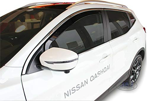 J&J AUTOMOTIVE | Windabweiser Passend Für Qashqai J11 2014-2021, Heko Regenabweiser, Getönt, Set 2-Teilig, Vorne, Aerodynamisch