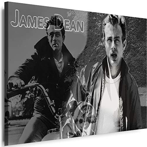 Myartstyle - Bilder James Dean 80 x 60 cm Leinwandbilder XXL - 1 Teilige Wandbilder Hollywood Legenden Film Kunstdrucke w-S-2020-38
