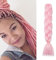 Treccine Extension Capelli Sintetici per Treccine Africane 1 Ciocche Trecce Jumbo Braiding Hair (Rosa)