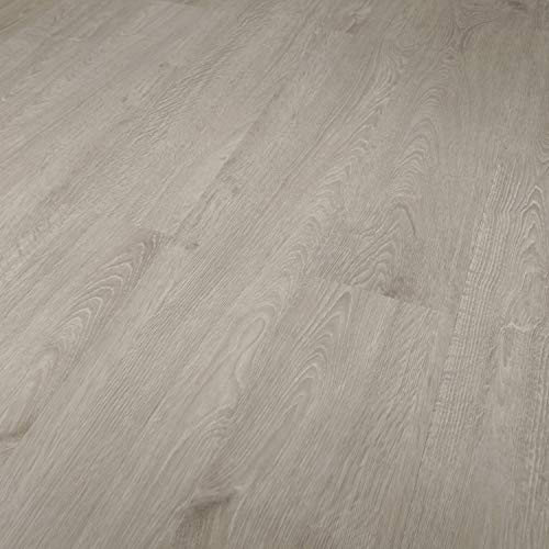 TRECOR® Klick Vinylboden RIGID 3.5 Massivdiele - 3,5 m stark mit 0,30 mm Nutzschicht - Sie kaufen 1 m² - WASSERFEST (Vinylboden 1 qm, Trend Oak White)