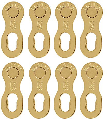 4 Paar Stahl 12-Gang Fahrrad Fahrradkettenverbinder Teile Missing Link Bickcly Chain Link Fahrradzubehör(Gold)