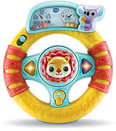 VTech - P'tit Volant des découvertes – Volant Bébé / 6 Mois-3 Ans – Version FR, Taille Unique
