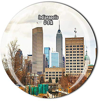 Indianapolis USA 3D Kühlschrankmagnet Souvenir Kristall Glas Magnet Reise Souvenir Sammlung Geschenk Home Küche Dekoration