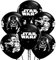 Hill Lot de 6 ballons Star Wars en latex 15,2 x 30,5 cm – Noir, blanc – Anniversaire – Enfants