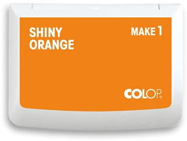 COLOP MAKE 1 Stempelkissen, shiny orange, 50 x 90 mm, Kissen für traditionelle Handstempel und Kreativstempel