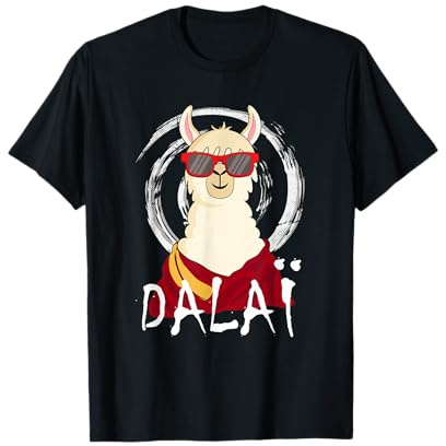 Dalai Lama macht Yoga Meditation mit Buddhismus Alpaka T-Shirt