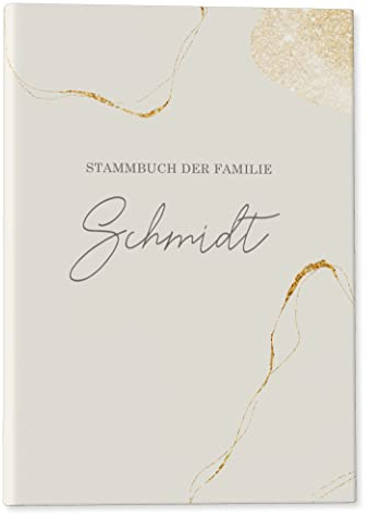 DeinWeddingshop Stammbuch der Familie - Familienstammbuch Hochzeit Standesamt - Lovebirds - Hardcover (DIN A4, PERSONALISIERT)