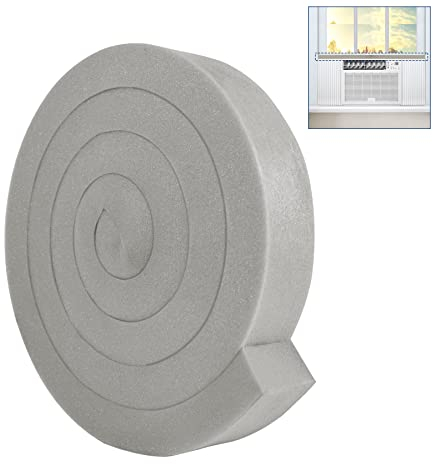 Wintcomfort Fenster-Klimaanlagen-Schaumstoff-Dichtungsband, 5,1 cm breit x 2,5 cm dick, hochbelastbar, Wechselschaum-Isolierband, nicht klebend, Mehrzweck-Wetterabisolierung, 1,8 m x 1 Rolle