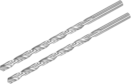 sourcing map HSS Haute Vitesse Acier Extra Long Hélicoïdal Foret Pointes 9mm Forage Diamètre 200mm Longueur 2 Pcs