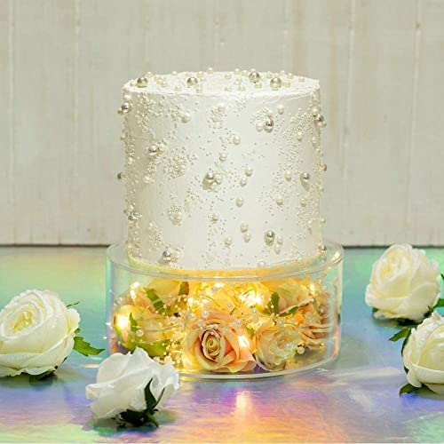 ZXCVWWE Porta torta trasparente riempibile in acrilico, supporto per torte e riser per torte, cilindro rotondo, scatola espositiva per matrimoni, feste di compleanno