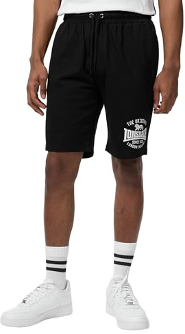 Lonsdale Men's Traprain Shorts, Black/White, XXL