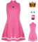 AYYOHON Prinzessin Pfirsich Cosplay Kostüm Damen Prinzessin Daisy Rosalina Tenniskleid mit Krone Ohrringe Erwachsene Halloween Anzug XL