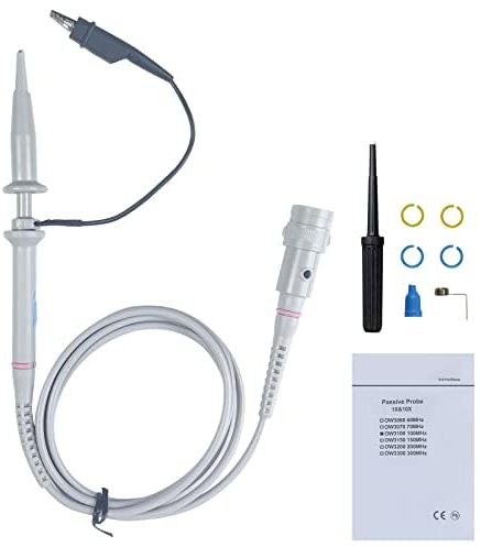 OWON da 100MHz Kit sonda per oscilloscopio, l'attenuazione della sonda a clip per oscilloscopio BNC può essere regolata tramite interruttore a scorrimento 1x o 10x per oscilloscopi di serie