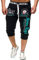 L.gonline Shorts Bermuda | Trainingshose kurz | Baumwolle | Sporthose mit Bündchen | Enger Beinabschluss | Marine 3646 (Schwarz Mint, L-Slim)