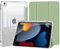 DAORANGE Funda Transparente para iPad 9a / 8a / 7a Generación (10.2 Pulgadas 2021/2020/2019) con Portalápices, Funda Ultra Fina con Carcasa Trasera Altamente Transparente para iPad 10.2 (Verde claro)