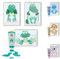 Miniwerk Bio Baby Abdruckset Grün 0-1,5 Jahre für Baby Handabdruck und Fußabdruck Erinnerung - Dekoration für Baby- & Kleinkinderzimmer - Meilensteinkarten - Abdruck Baby Hand und Fuß Set